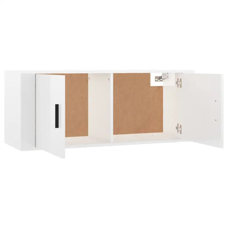 Klassieke Tv-meubels in bewerkt hout met hoogglans wit design - Hoogglans wit / 2 - Tv-meubels