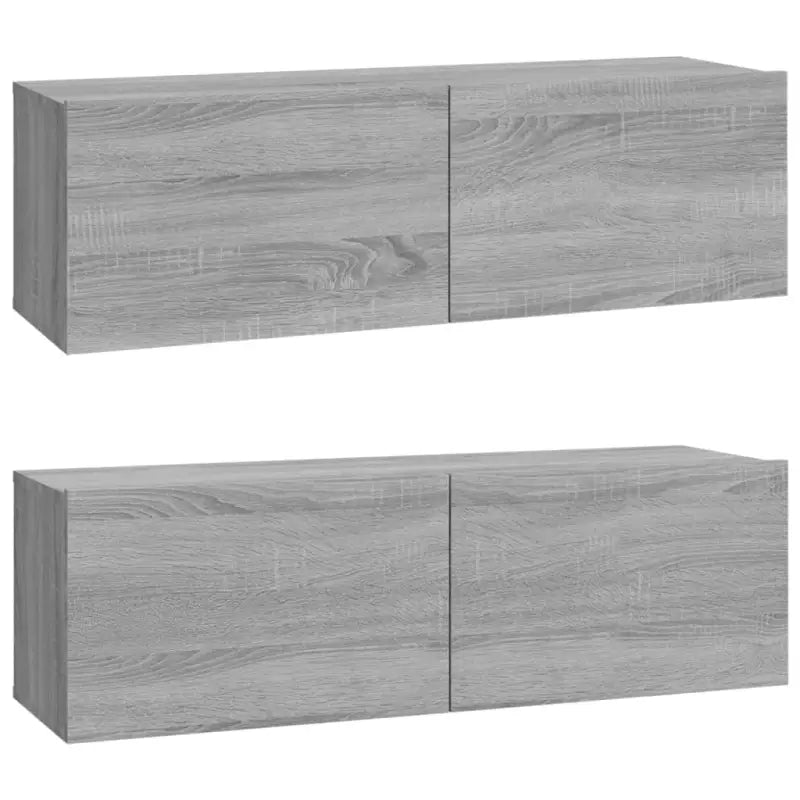Klassieke tv-meubels van bewerkt hout in Grijs Sonoma stijl - Tv-meubels