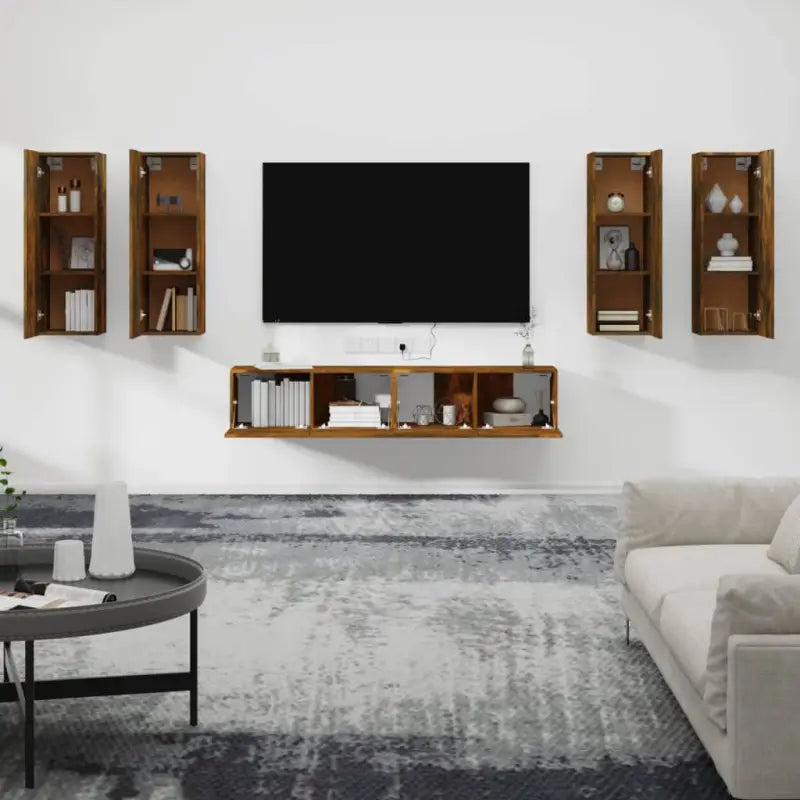 Klassieke TV-meubels van bewerkt hout met trendy en praktische design - Tv-meubels