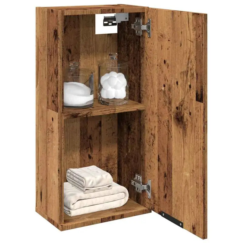 Klassieke wandbadkamerkast voor een opgeruimde uitstraling - Oud hout / 1 - Badkamerkaptafels