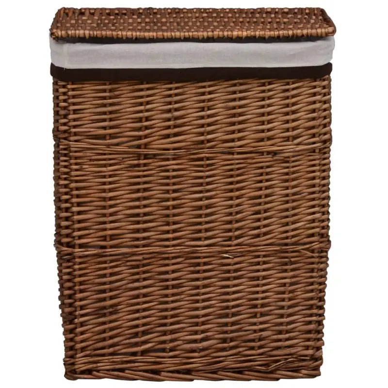 Klassieke wasmand van wilgenvlecht voor de badkamer - Bruin / 1 - Wasmanden