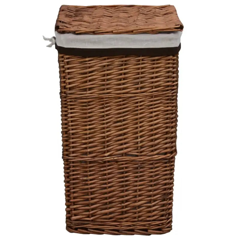 Klassieke wasmand van wilgenvlecht voor de badkamer - Bruin / 1 - Wasmanden
