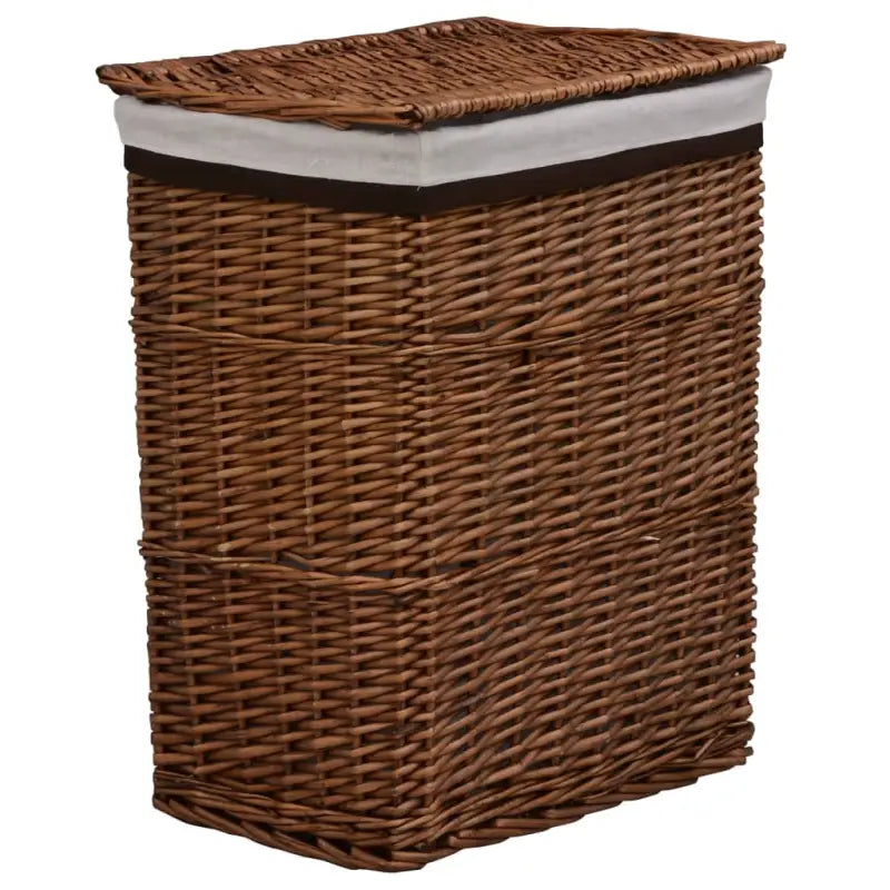 Klassieke wasmand van wilgenvlecht voor de badkamer - Bruin / 1 - Wasmanden