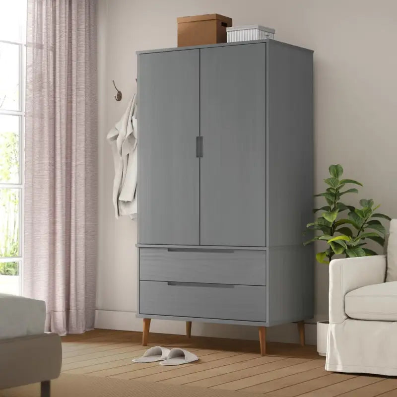 Kledingkast van massief grenenhout met Scandinavisch design - Kledingkasten