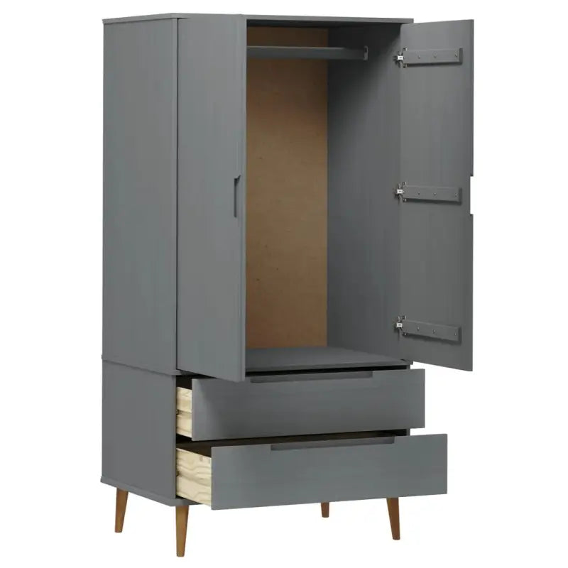 Kledingkast van massief grenenhout met Scandinavisch design - Kledingkasten