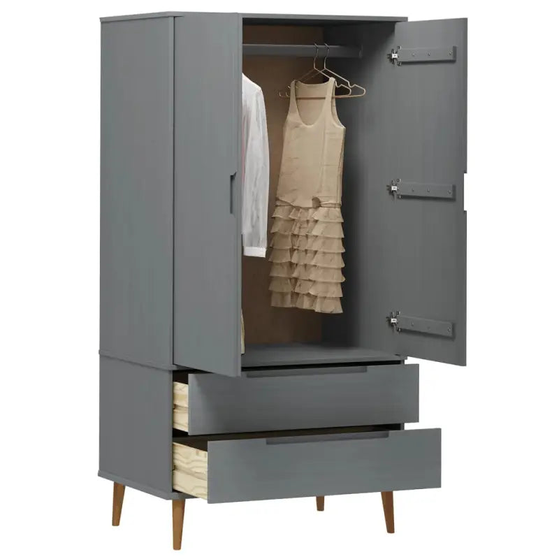 Kledingkast van massief grenenhout met Scandinavisch design - Kledingkasten