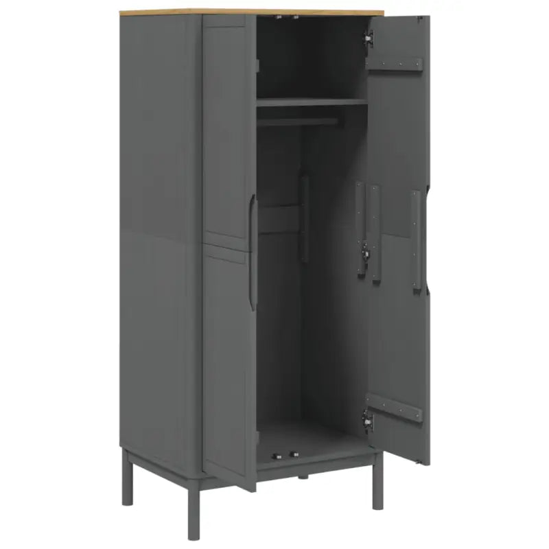 Kledingkast van massief grenenhout met veel opbergruimte - Kledingkasten