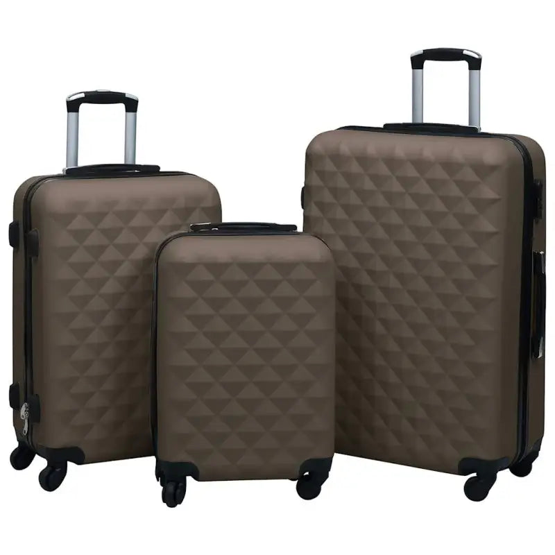 Koffers met levering bevat duurzame ABS harde koffer voor reizen - Bruin / 1 / 4 - Koffers