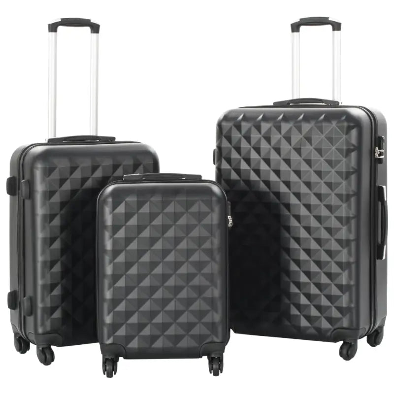 Koffers met levering bevat duurzame ABS harde koffer voor reizen - Zwart / 3 / 4 - Koffers