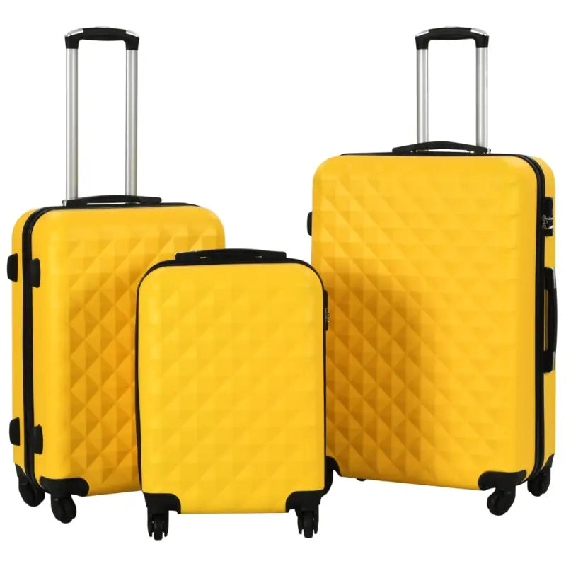 Koffers met levering bevat duurzame ABS harde koffer voor reizen - Geel / 3 / 4 - Koffers