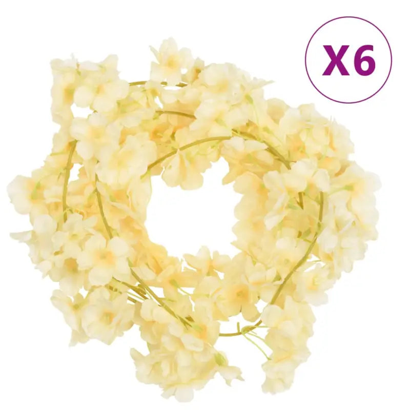 Kransen en slingers met bloemen voor een romantische feestdecoratie - champagne - Kransen en slingers