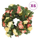 Kransen en Slingers met Bloemen voor een Romantische Kerstsfeer - Geel en groen - Kransen en slingers