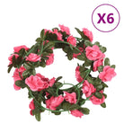 Kransen en slingers met bloemen voor een romantische kerstsfeer - Roze - Kransen en slingers