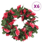 Kransen en Slingers met Bloemen voor een Romantische Kerstsfeer - Rozen - Kransen en slingers
