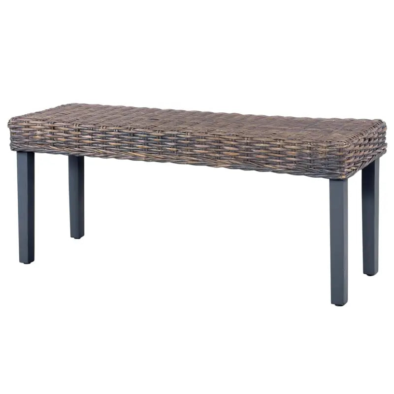 Kubu Rattan Eettafelbank voor een Natuurlijke en Stijlvolle Interieur Look - Grijs - Keuken- & eettafelbanken