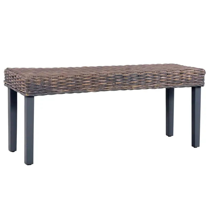 Kubu Rattan Eettafelbank voor een Natuurlijke en Stijlvolle Interieur Look - Grijs - Keuken- & eettafelbanken