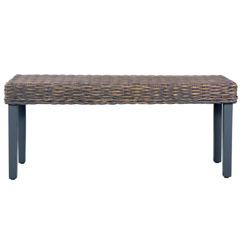 Kubu Rattan Eettafelbank voor een Natuurlijke en Stijlvolle Interieur Look - Grijs - Keuken- & eettafelbanken