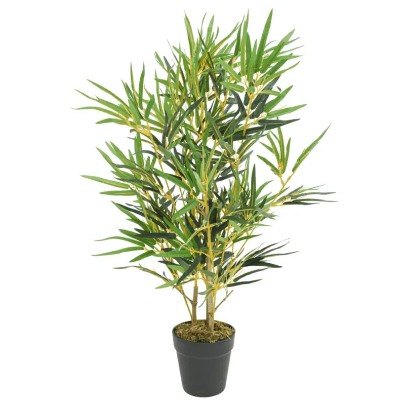 Kunstbamboe met kunststof pot voor woonkamer of kantoor decoratie - Ø 14 x 80 cm / 1 - Kunstplanten