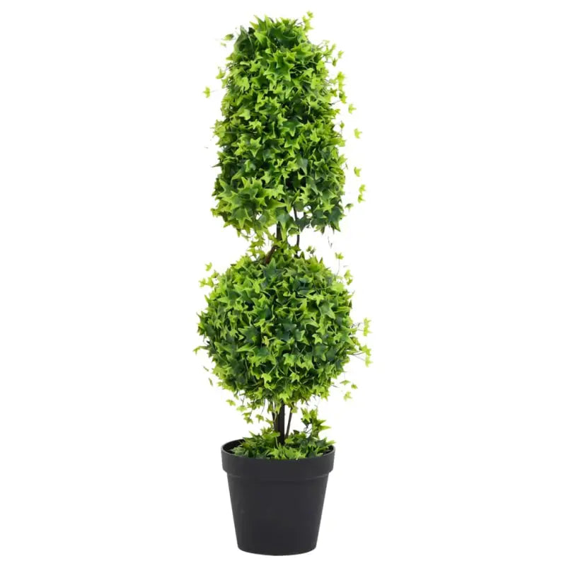 Kunstbuxus met driedubbele bolvorm voor binnen en buiten gebruik - 21.5 x 100 cm / 1 - Kunstplanten