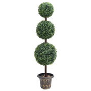 Kunstbuxus met driedubbele bolvorm voor binnen en buiten gebruik - Kunstplanten