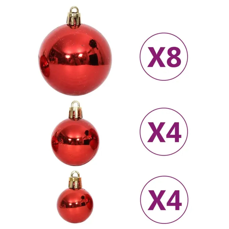 Kunststof kerstballen set voor feestelijke versiering - Rood / 1 - Decoratie voor feestdagen