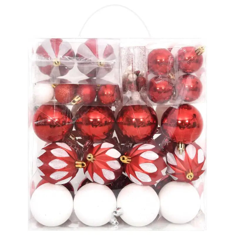 Kunststof kerstballen set voor feestelijke versiering - Rood / 1 - Decoratie voor feestdagen