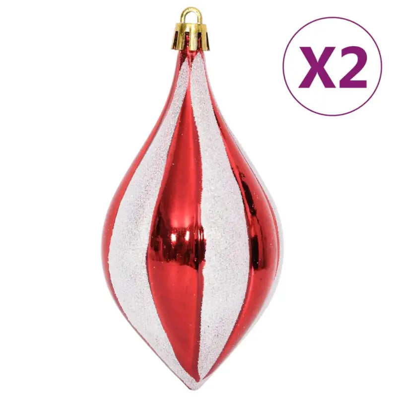 Kunststof kerstballen set voor feestelijke versiering - Rood / 1 - Decoratie voor feestdagen