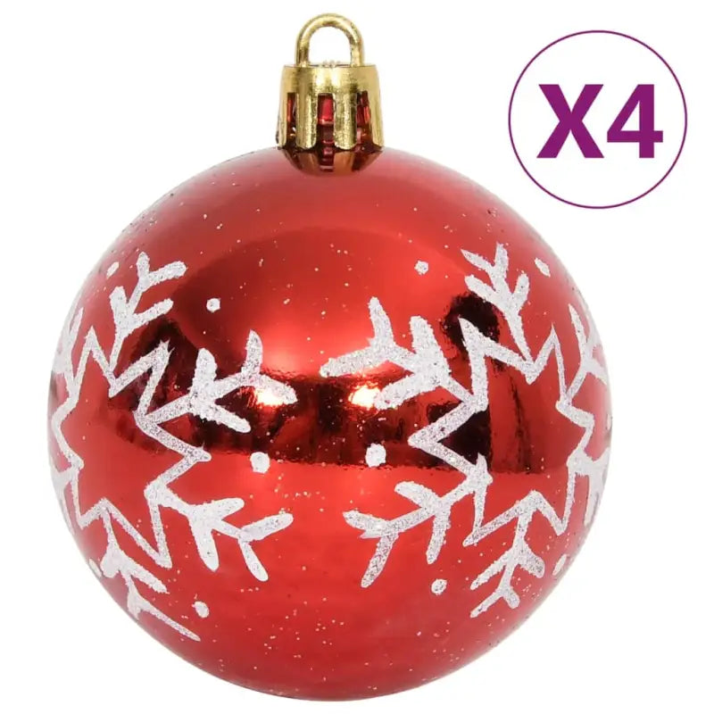 Kunststof kerstballen set voor feestelijke versiering - Rood / 1 - Decoratie voor feestdagen