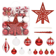 Kunststof kerstballen set voor feestelijke versiering - Rood / 1 - Decoratie voor feestdagen