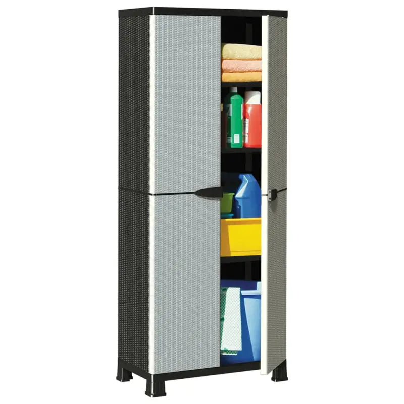 Kunststof opbergkast voor huis kantoor en opslagruimtes - 68 x 39 x 171.5 cm / 1 - Opbergkasten & lockerkasten