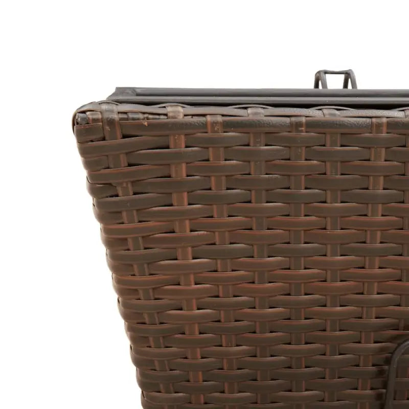 Kunststof pot met poly rattan uitstraling voor bloemen en planten - Bloempotten & plantenbakken