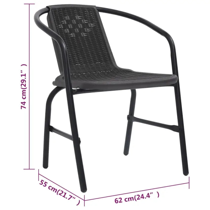 Kunststof rattan tuinstoelen voor buiten relaxen en dineren - Tuinstoelen