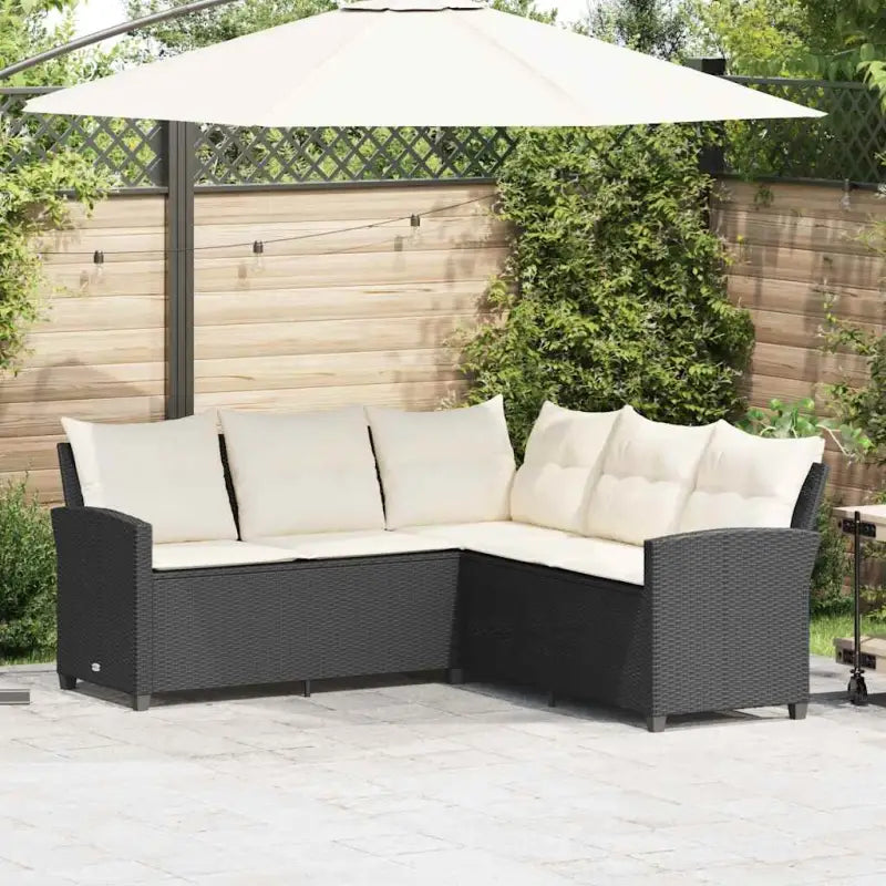 L-vormige bank met poly rattan voor een comfortabele zitervaring buiten - Tuinsets
