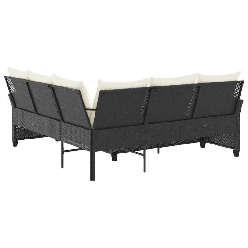 L-vormige bank met poly rattan voor een comfortabele zitervaring buiten - Tuinsets