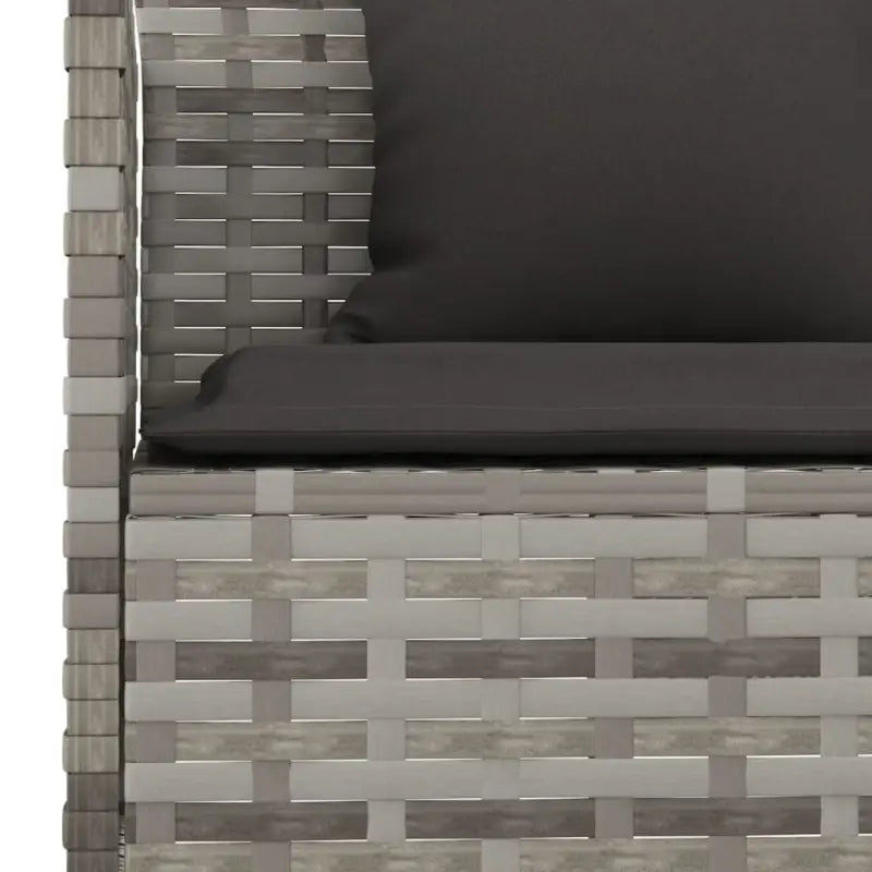 L-vormige bank tuinset met poly rattan en gepoedercoat staal - Tuinsets
