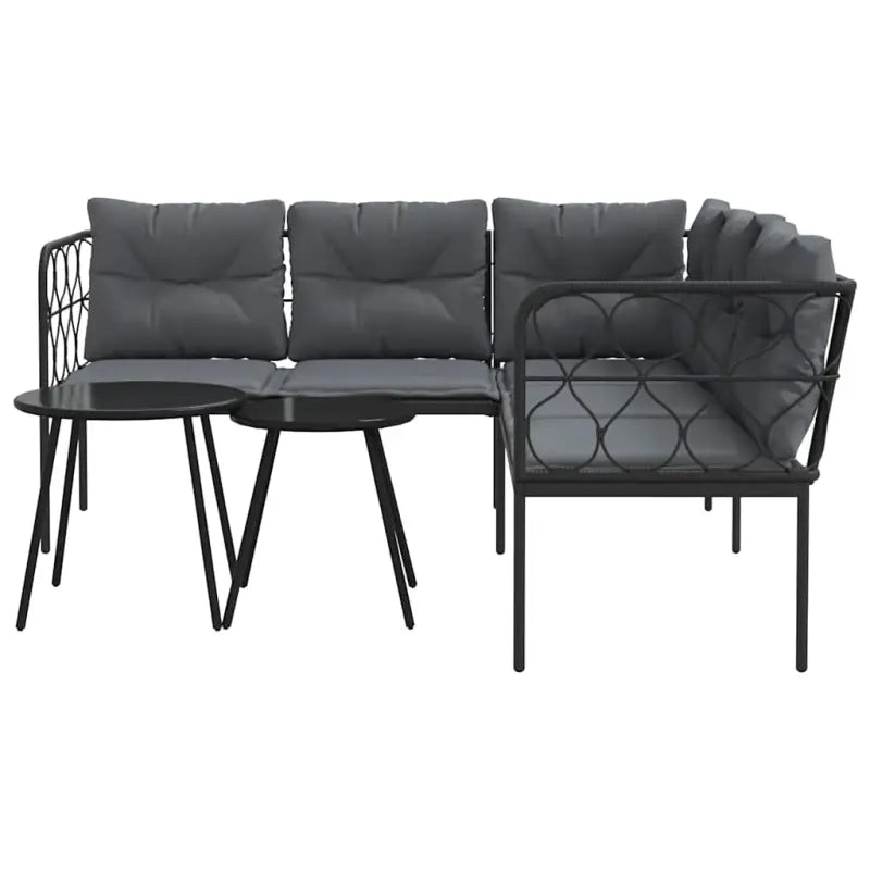 L-vormige tuinbank met comfortabele zitervaring en wasbare hoes - Antraciet - Tuinsets