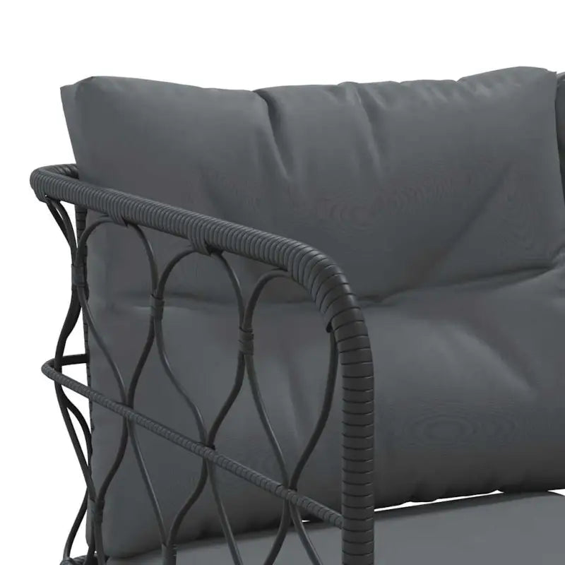 L-vormige tuinbank met comfortabele zitervaring en wasbare hoes - Antraciet - Tuinsets