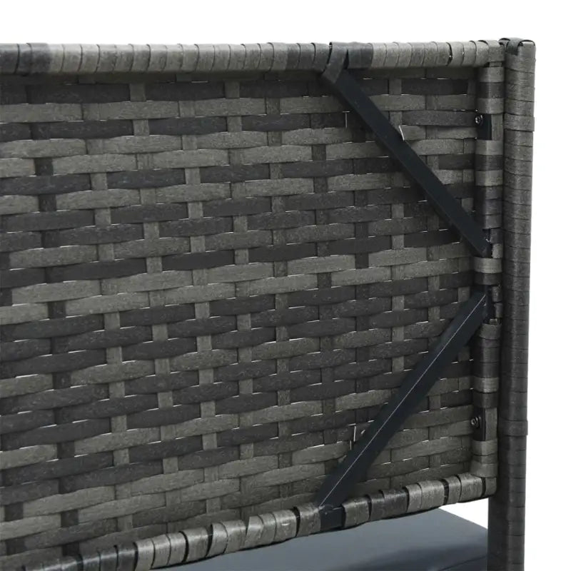 L-vormige tuinbank met inklapbare tafel en poly rattan voor buitengebruik - Tuinsets