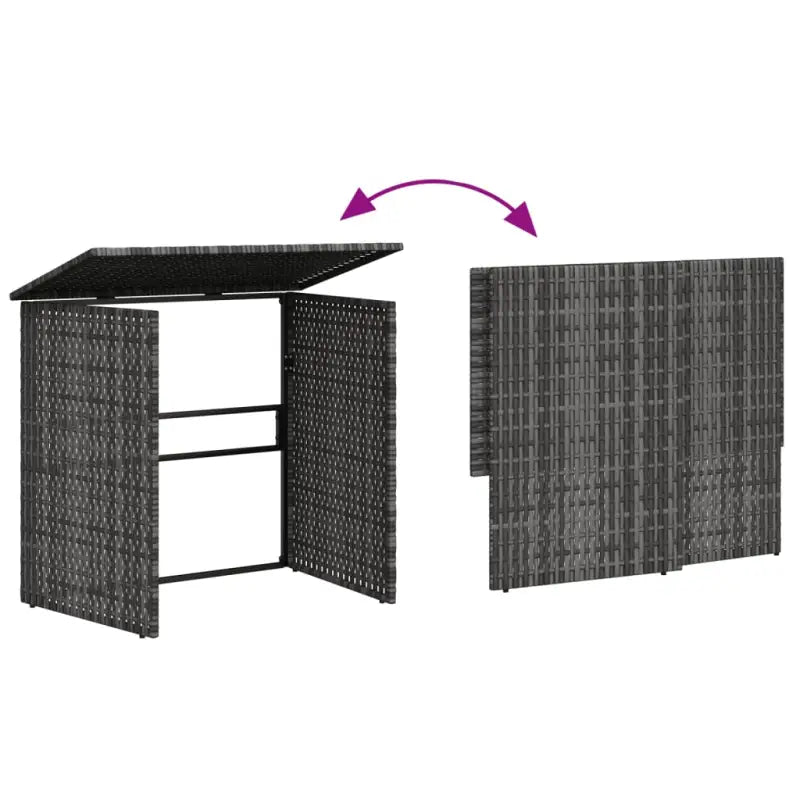 L-vormige tuinbank met inklapbare tafel en poly rattan voor buitengebruik - Tuinsets