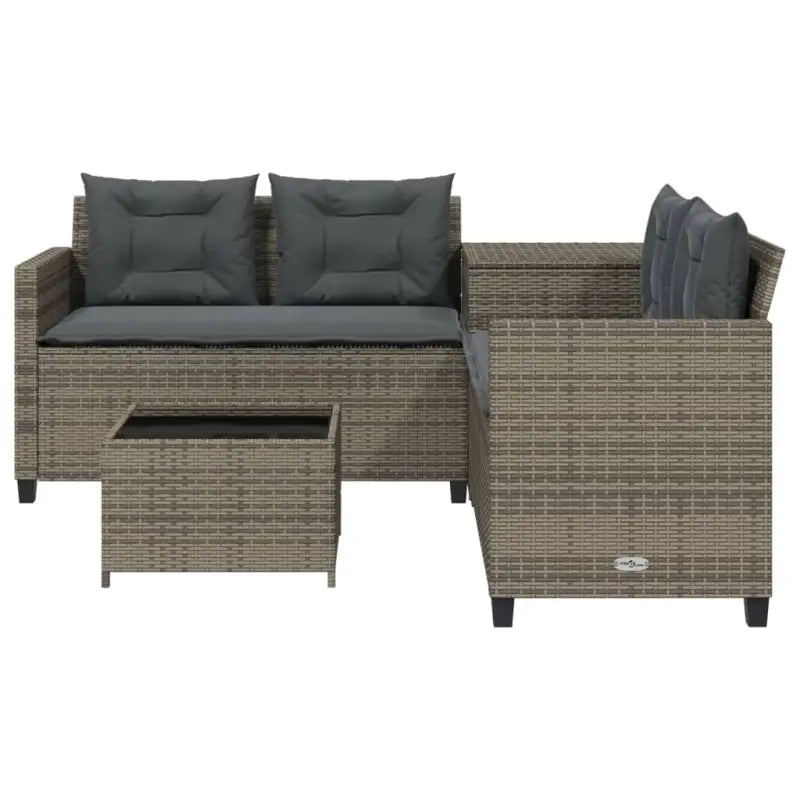 L-vormige tuinbank met poly rattan en waterdichte zak for easy cleaning - Tuinsets