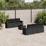 Laagdrempelige tuinset met zwart materiaal en gepoedercoat staal - Tuinsets