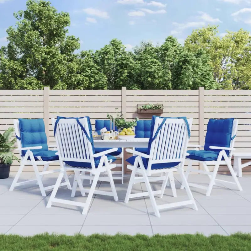 Lage rug stoelkussens van oxford stof voor een frisse buitenruimte - koningsblauw / 6 / with 2 elastic straps