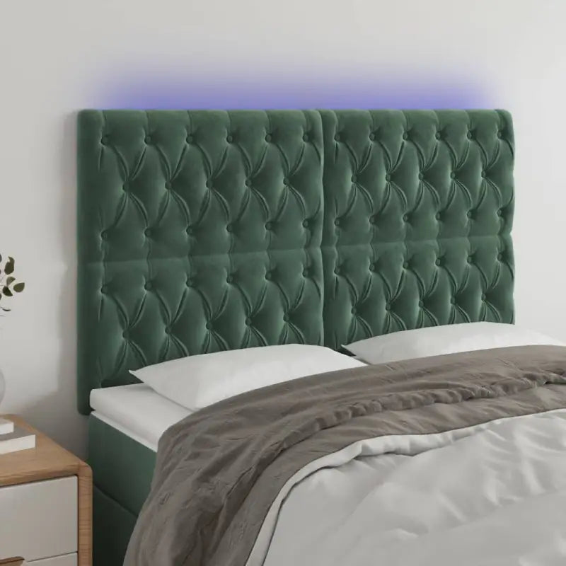 LED hoofdbord voor een modern en stijlvol slaapkameruitzicht - Donkergroen / 160 x 7 x 118/128 cm / 1 - Hoofdborden