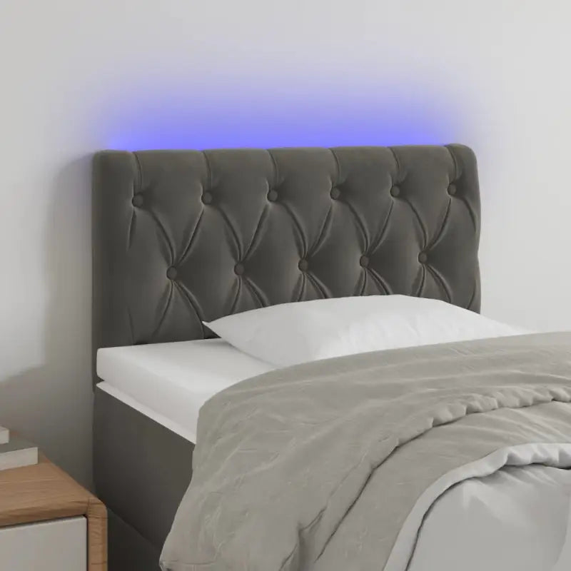 LED hoofdbord voor een modern en stijlvol slaapkameruitzicht - Donkergrijs / 80 x 7 x 78/88 cm / 1 - Hoofdborden