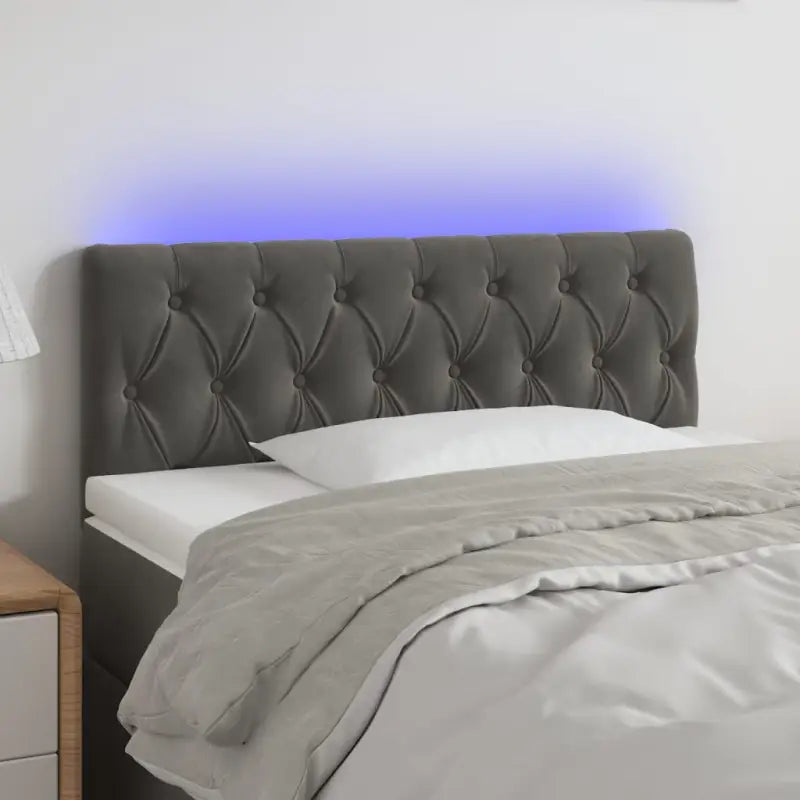 LED hoofdbord voor een modern en stijlvol slaapkameruitzicht - Donkergrijs / 100 x 7 x 78/88 cm / 1 - Hoofdborden