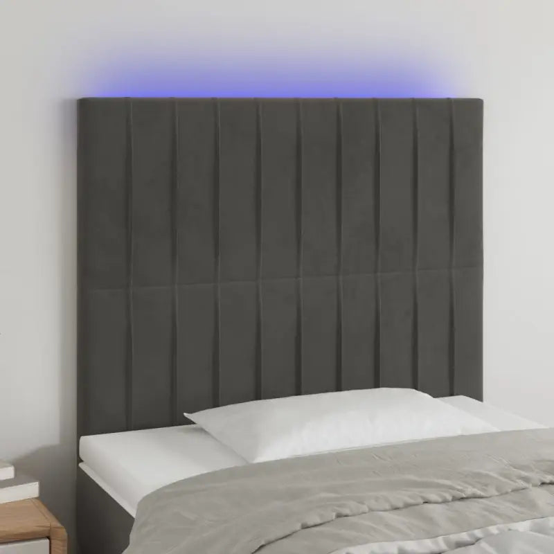 LED Hoofdbord voor een moderne slaapkamer uitstraling - Donkergrijs / 90 x 5 x 118/128 cm / 1 - Hoofdborden