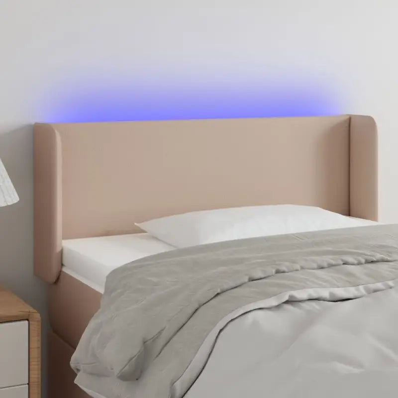 LED Hoofdbord voor een stijlvolle en duurzame slaapkamer uitstraling - Cappuccino / 93 x 16 x 78/88 cm / 1