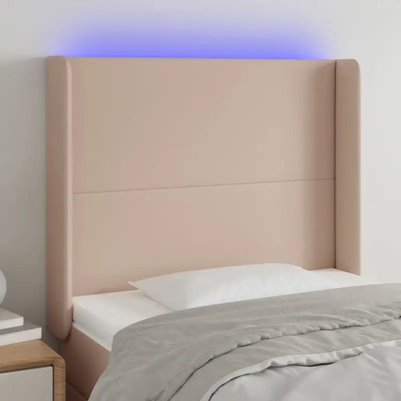 LED Hoofdbord voor een stijlvolle en duurzame slaapkamer uitstraling - Cappuccino / 103 x 16 x 118/128 cm / 1