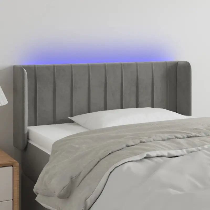 Leslicht hoofdeinde en voetbord voor een moderne slaapkamer - Lichtgrijs / 103 x 16 x 78/88 cm / 1 - Hoofdborden