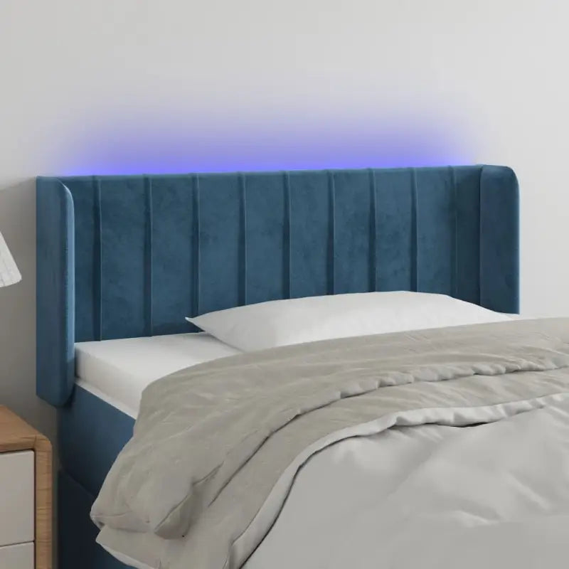 Leslicht hoofdeinde en voetbord voor een moderne slaapkamer - Donkerblauw / 93 x 16 x 78/88 cm / 1 - Hoofdborden